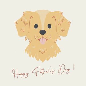 Happy Father's Day Golden Retriever Puppy