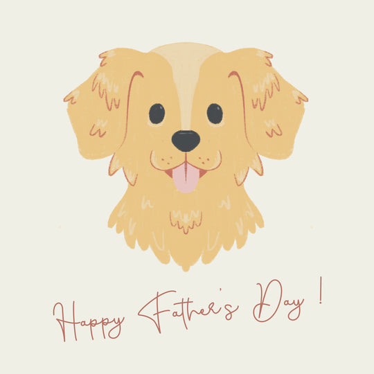 Happy Father's Day Golden Retriever Puppy