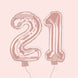 21st Birthday Pink Balloons Card