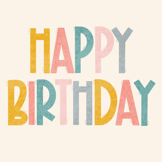 Colourful Happy Birthday Card