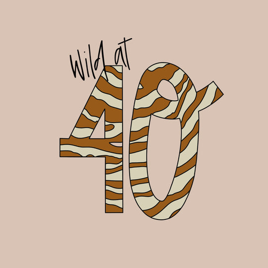 Wild At 40th Birthday Card