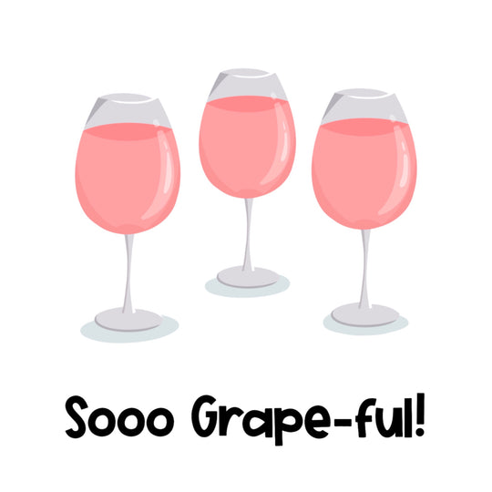 Wine So Grape-ful Thank You Card