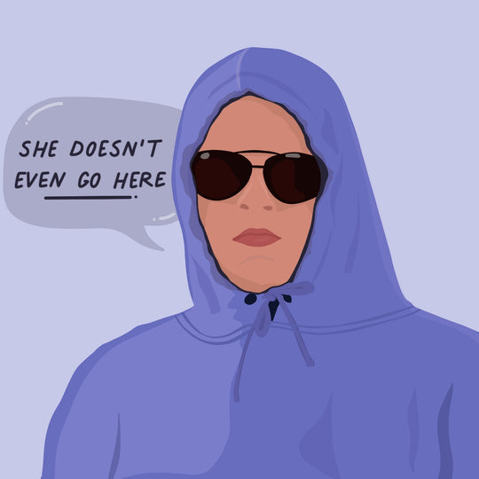 She Doesn't Even Go Here Card