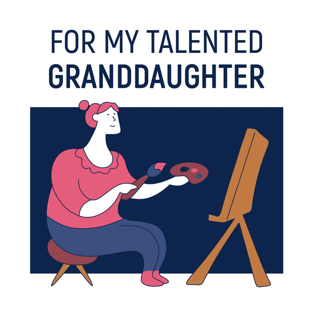 Talented Granddaughter Painting Card