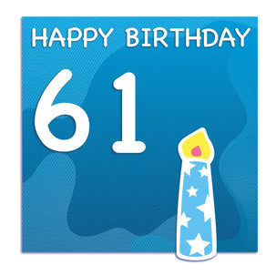 Happy 61st Birthday Card