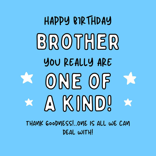 Happy Birthday Brother Card