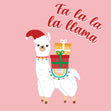 Fa La La Llama Christmas Card