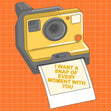 I Want A Snap With You Yellow Retro Camera