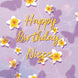 Happy Birthday Niece Tropical Flowers Lilac