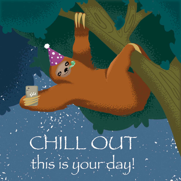 Happy Birthday Sloth With A Phone