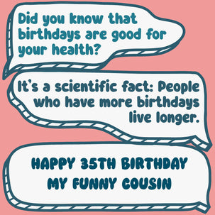 Funny Dialogues Happy 35th Birthday Cousin