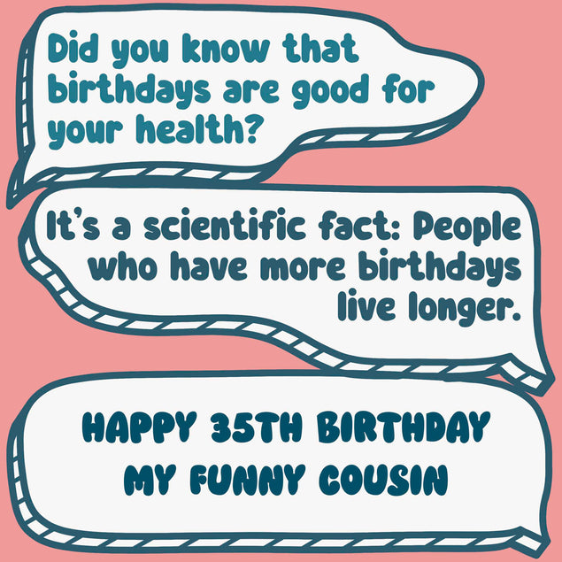 Funny Dialogues Happy 35th Birthday Cousin