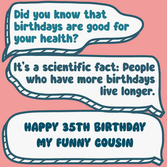 Funny Dialogues Happy 35th Birthday Cousin