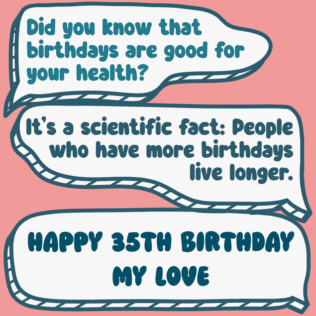 Funny Dialogues Happy 35th Birthday Love