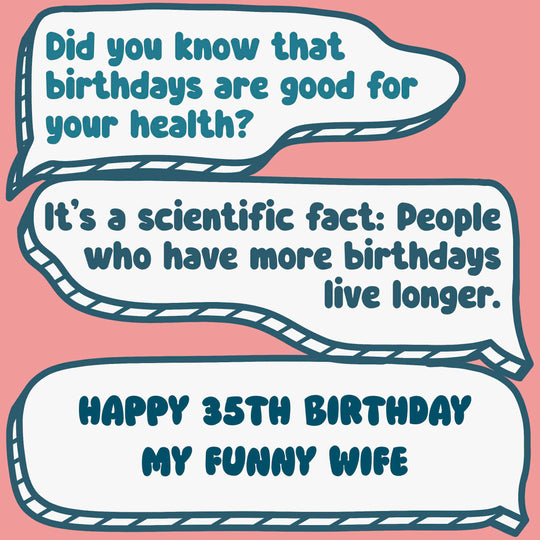Funny Dialogues Happy 35th Birthday Wife