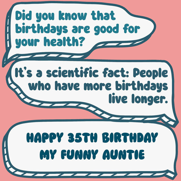 Funny Dialogues Happy 35th Birthday Auntie