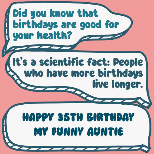 Funny Dialogues Happy 35th Birthday Auntie