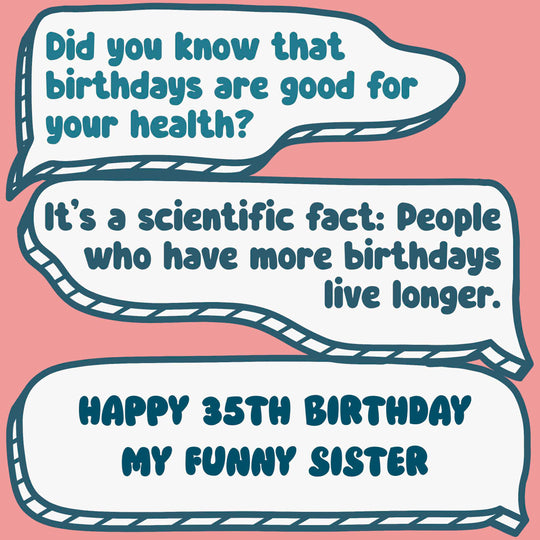 Funny Dialogues Happy 35th Birthday Sister