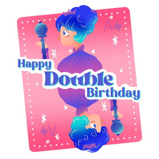Ace Card Happy Double Birthday