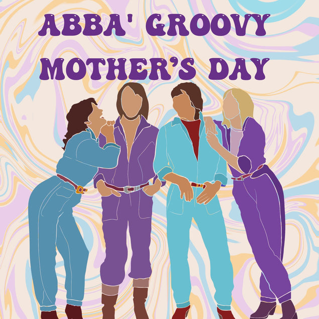 Abba' Groovy Mother's Day Bomb 3D Cube Card