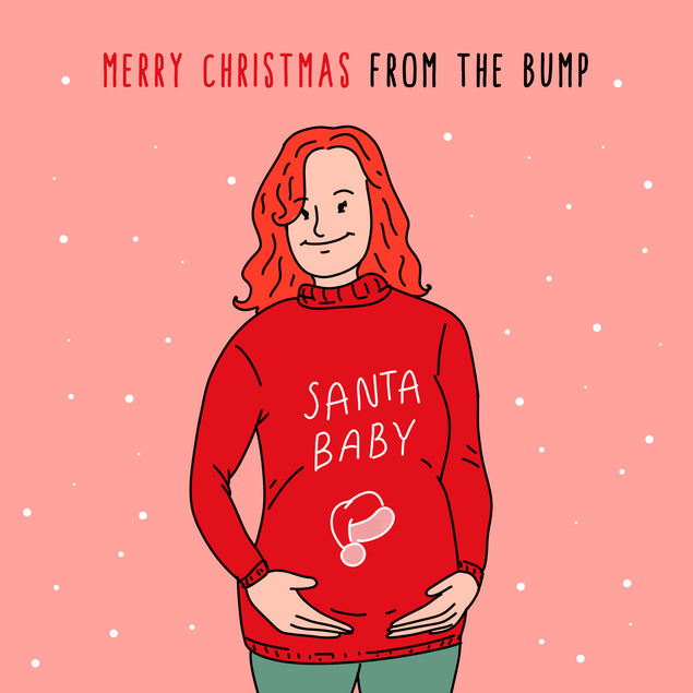 Merry Christmas From The Bump Santa Baby Card Season_Christmas Seo_From Bump