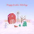 Winter Farm Happy Holidays Card Season_Christmas Seo_Farm