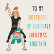 Merry First Christmas Boyfriend Cute Couple Card Season_Christmas Seo_First Recipient_For Boyfriend