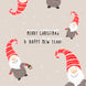 Merry Christmas And Happy New Year Cute Little Gonks Card