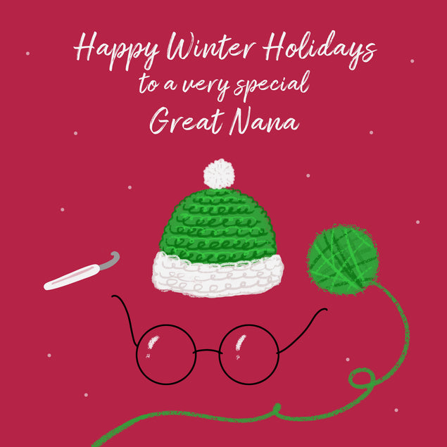 Happy Winter Holidays To A Very Special Great Nana Card  Season_Christmas Seo_For Great Grandma