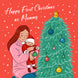 Mother With A Baby Merry Christmas Card