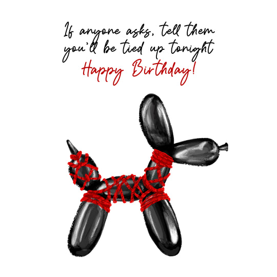 Happy Birthday Tied Up Balloon