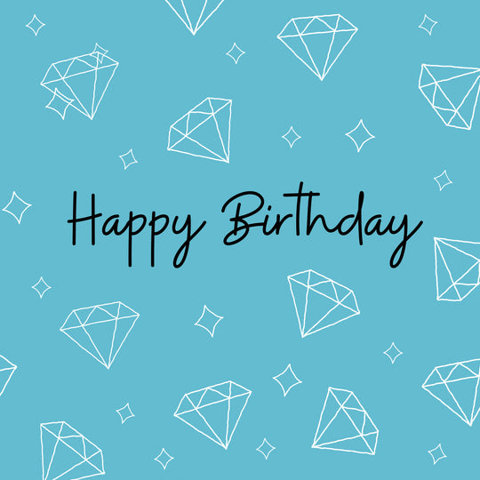 Blue Diamonds Happy Birthday