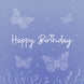 Engraving White Butterfly Birthday