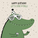 Happy Birthday Let's Croc'n'Roll Party Crocodile