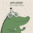 Happy Birthday Let's Croc'n'Roll Party Crocodile