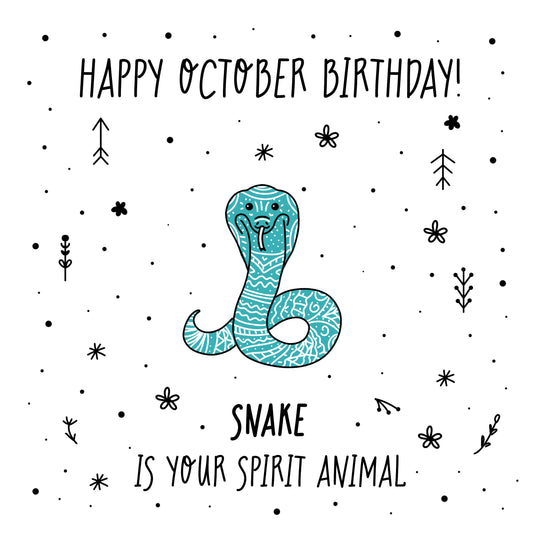 Spirit Animal Happy October Birthday