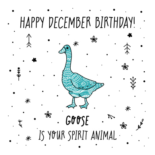 Spirit Animal Happy December Birthday