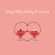 Happy Ruby Wedding Anniversary Cute Ruby Couple