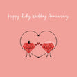 Happy Ruby Wedding Anniversary Cute Ruby Couple