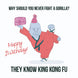 King Kong Fu Gorilla Birthday Card