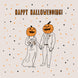 Happy Hallowedding Pumpkin Couple