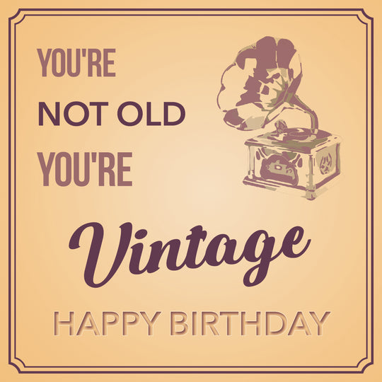Happy Birthday Vintage Gramophone