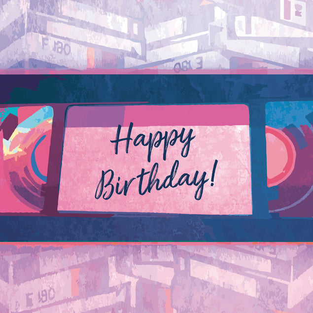 Happy Birthday Pink Cassette