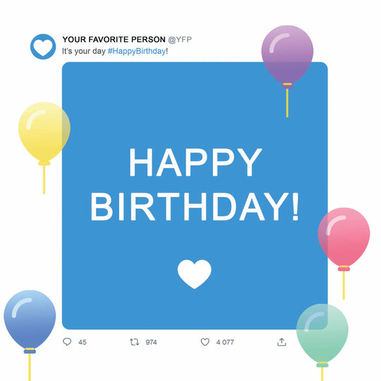 Happy Birthday Notification And Balloons