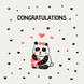 Crayon Panda With Pink Gift Congratulations