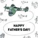 Happy Father's Day Green Plane