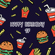 Yummy Fast Food Happy 17th Birthday