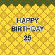 Yellow Pattern Happy 25th Birthday