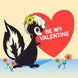 Be My Valentine Cute Skunk Valentine's Day Card