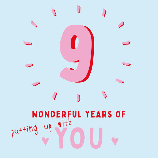 Nine Wonderful Years Of You Card